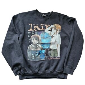 Serial Experiments Lain Anime Black Heavy Blend Sweatshirt